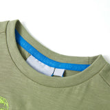 VidaXL Kindershirt mit kurzen Ärmeln 140 helles Khaki