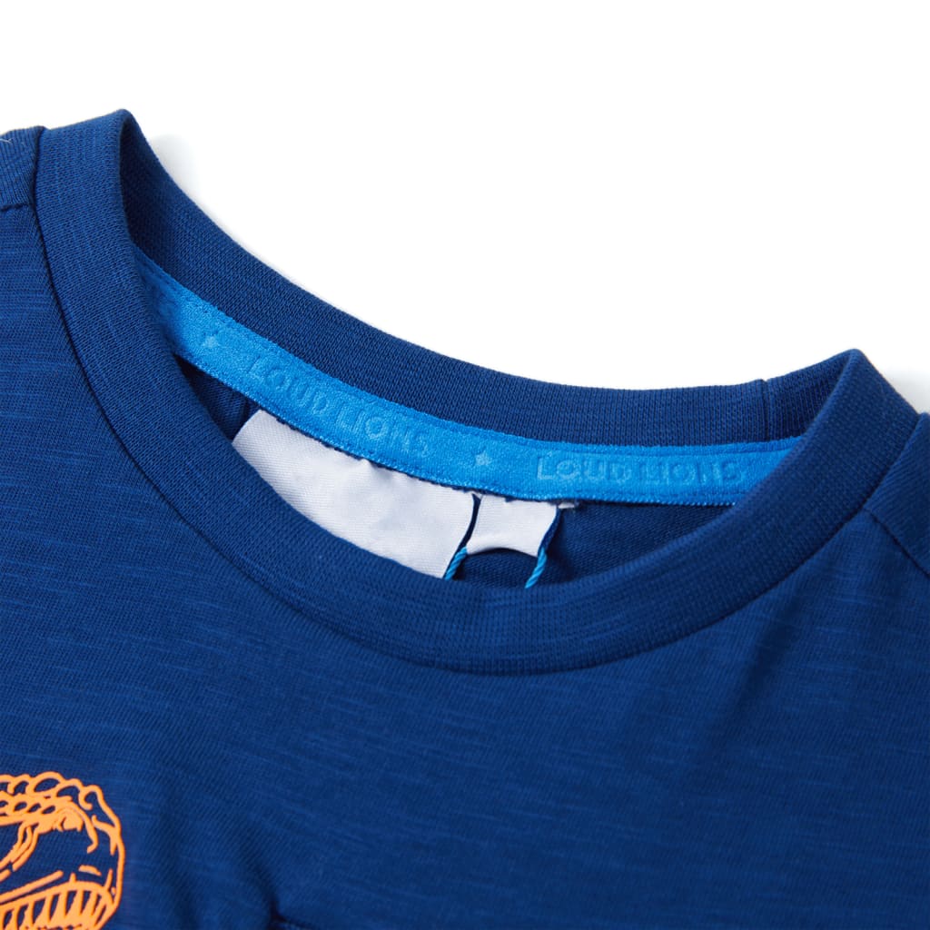 VidaXL Kindershirt mit kurzen Ärmeln 92 dunkelblau