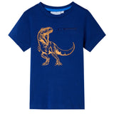 VidaXL Kindershirt mit kurzen Ärmeln 104 dunkelblau