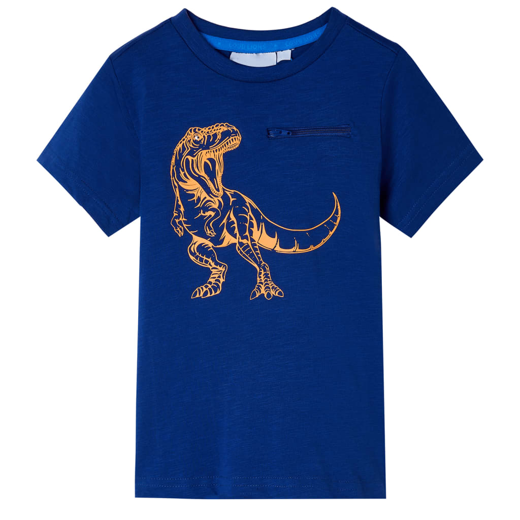 VidaXL Kindershirt mit kurzen Ärmeln 140 dunkelblau