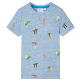 VidaXL Kinderhemd 92 blau gemischt