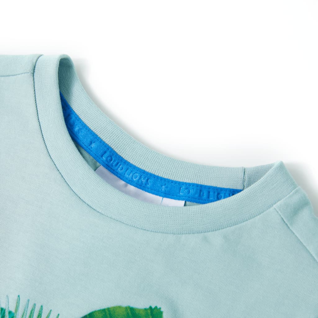 VidaXL Kinderhemd 128 helles Meerblau