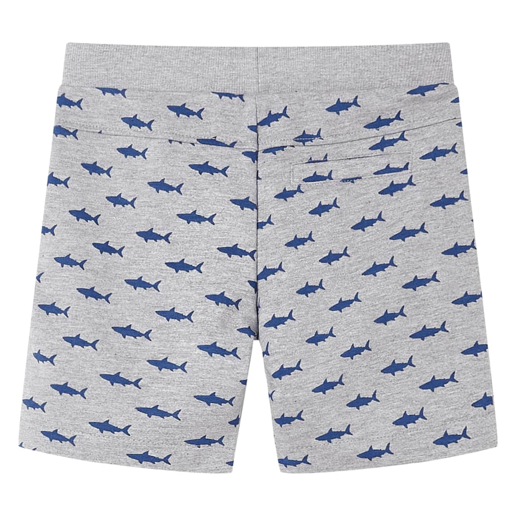 VidaXL Children's shorts with drawstring 116 light gray melange