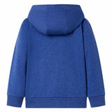 VidaXL Kinderstrickjacke mit Kapuze und Reißverschluss 116 dunkelblau gemischt