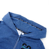 VidaXL Kinderstrickjacke mit Kapuze und Reißverschluss 140 dunkelblau gemischt