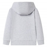 VidaXL Kinderstrickjacke mit Kapuze und Reißverschluss 116 Grau