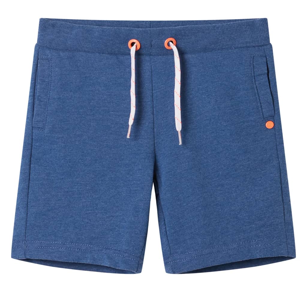VidaXL Kindershorts mit Kordelzug 92 dunkelblau meliert