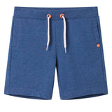 VidaXL Kindershorts mit Kordelzug 92 dunkelblau meliert
