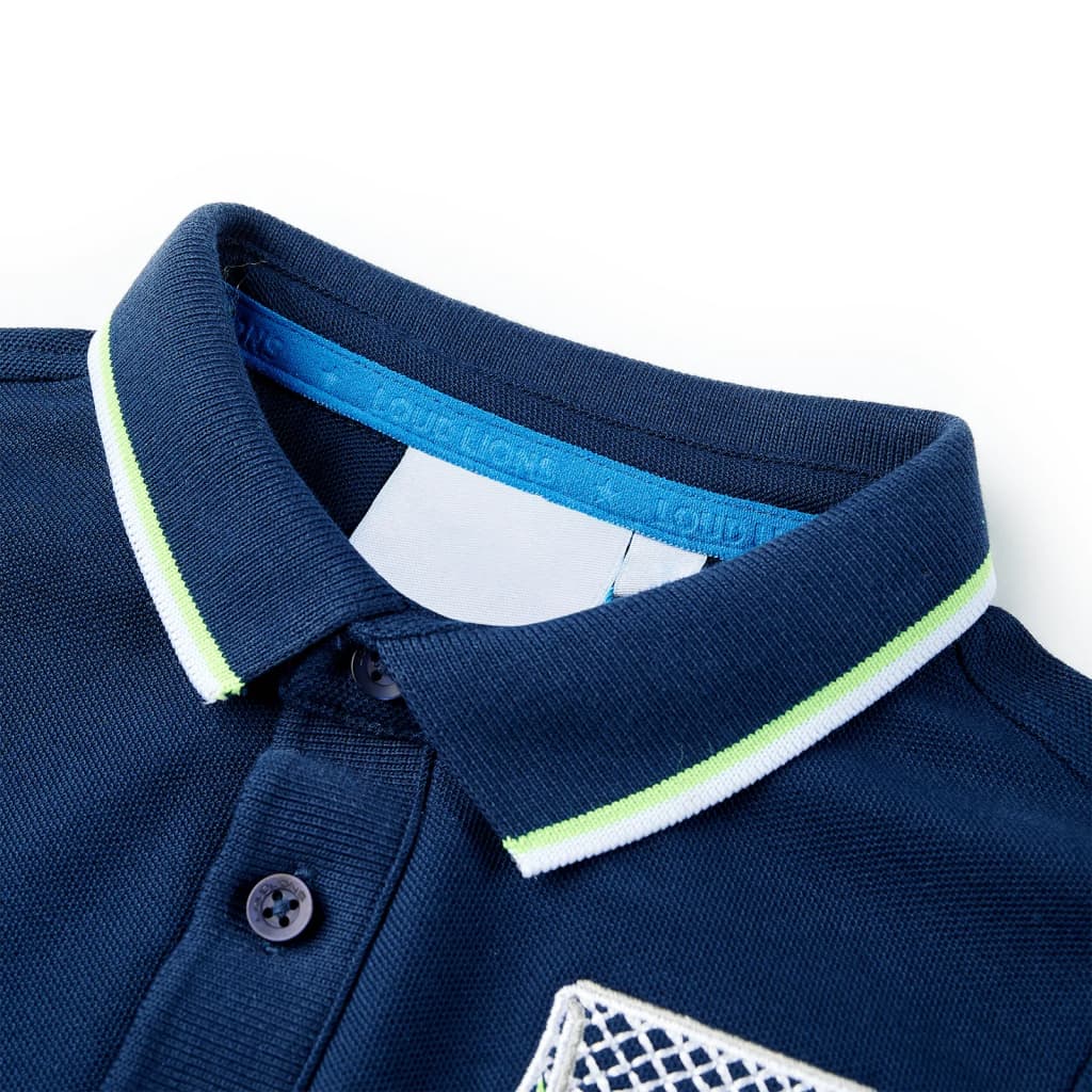 VidaXL Kinderpoloshirt 104 Marineblau