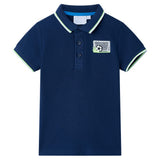VidaXL Kinderpoloshirt 128 Marineblau