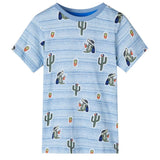 VidaXL Kinderhemd 104 blau gemischt