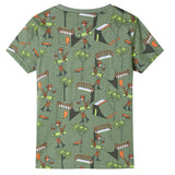 Vidaxl Kinderpyjama mit kurzen Ärmeln 92 helles Khaki