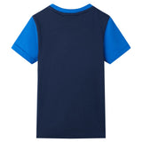 VidaXL Kinderhemd 116 Blau und Marineblau