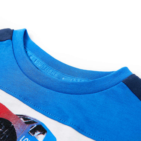 VidaXL Kinderhemd 128 Blau und Marineblau