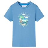 VidaXL Kindershirt 128 mittelblau