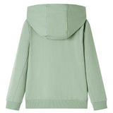 VidaXL Kinderstrickjacke mit Kapuze und Reißverschluss 92 helles Khaki
