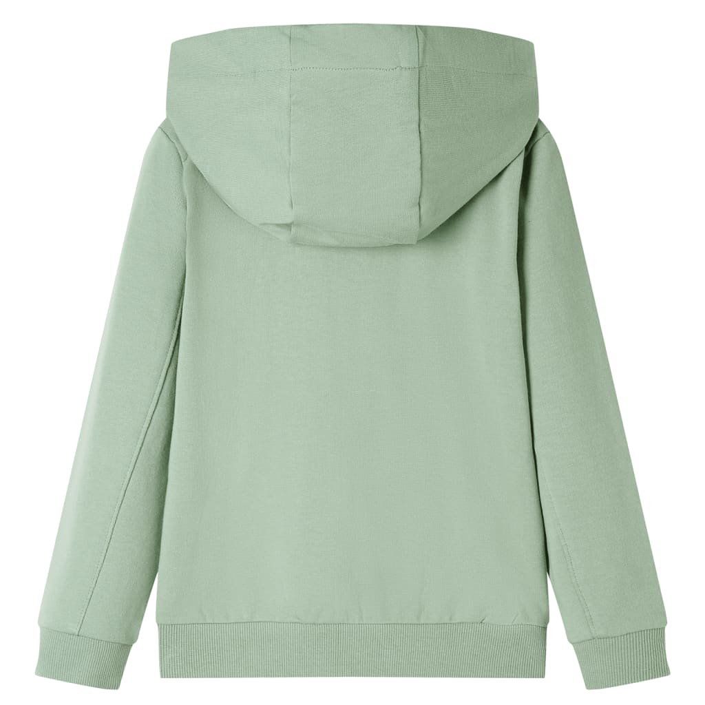 VidaXL Kinderstrickjacke mit Kapuze und Reißverschluss 104 helles Khaki