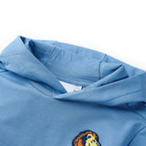 VidaXL Kinderpullover mit Kapuze 116 Blau und zartes Gelb