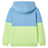 VidaXL Kinderpullover mit Kapuze 128 Blau und zartes Gelb