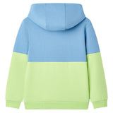 VidaXL Kinderpullover mit Kapuze 140 Blau und zartes Gelb
