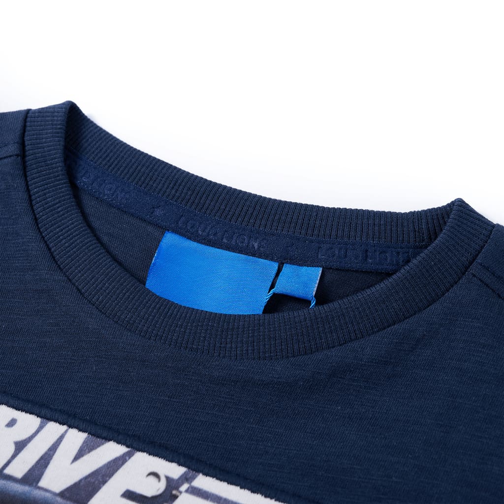 VidaXL Kinderhemd mit langen Ärmeln 92 Marineblau gemischt