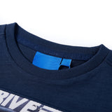 VidaXL Kinderhemd mit langen Ärmeln 128 Marineblau gemischt