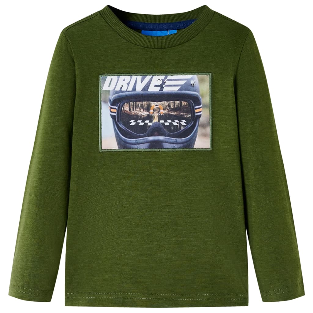 VidaXL Kindershirt mit langen Ärmeln 104 dunkles Khaki