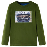 VidaXL Kindershirt mit langen Ärmeln 104 dunkles Khaki