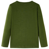 VidaXL Kindershirt mit langen Ärmeln 116 dunkles Khaki
