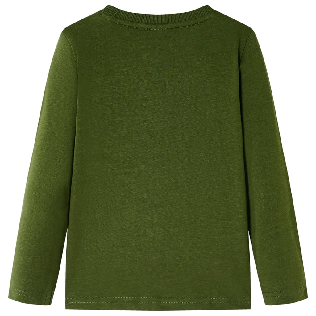 VidaXL Kindershirt mit langen Ärmeln 128 dunkles Khaki