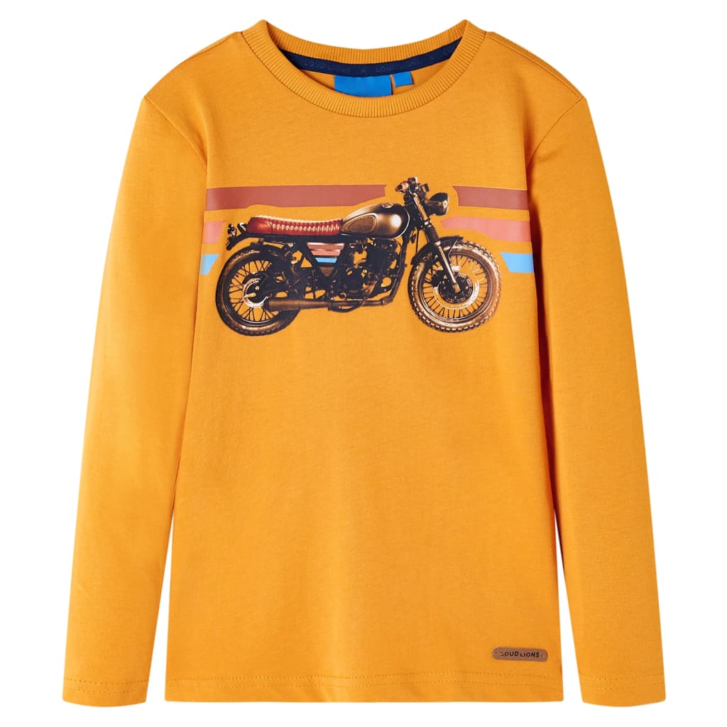 VidaXL Kindershirt mit langen Ärmeln 104 Ocker