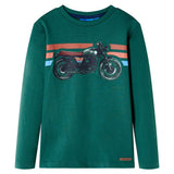 VidaXL Kindershirt mit langen Ärmeln 104 grün