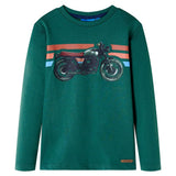 VidaXL Kindershirt mit langen Ärmeln 128 grün