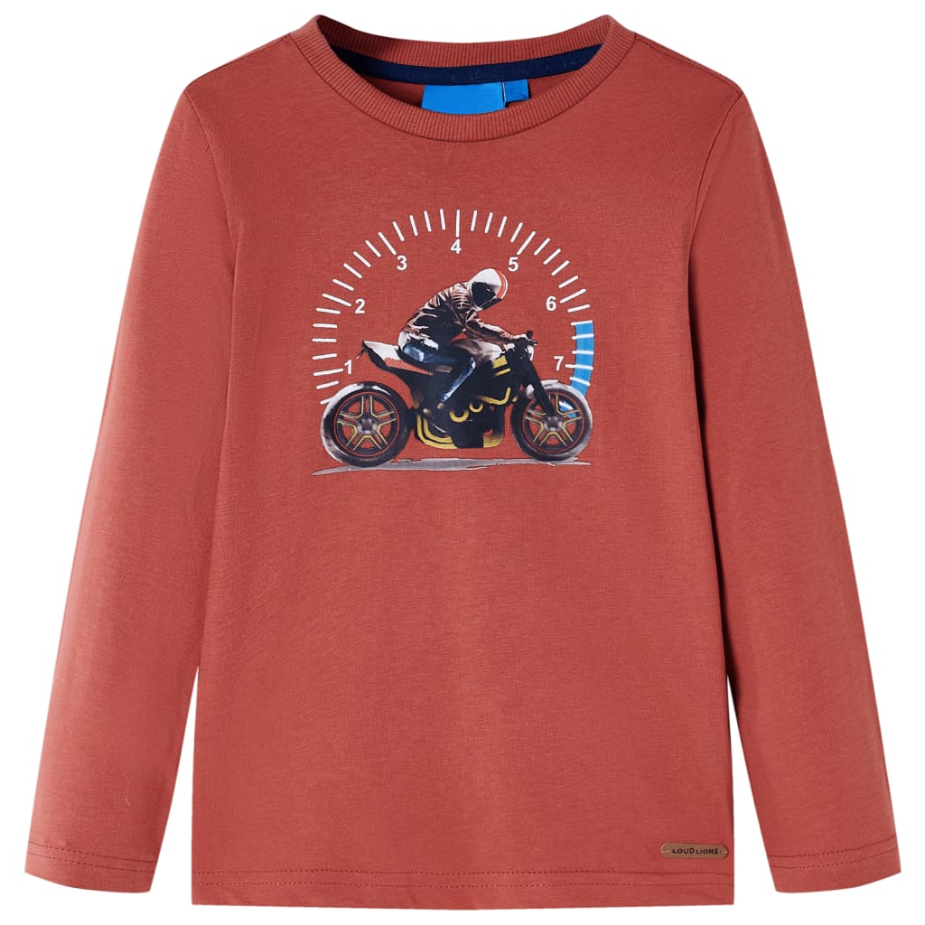 VidaXL Kindershirt mit langen Ärmeln 104 hennafarben