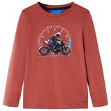VidaXL Kindershirt mit langen Ärmeln 116 hennafarben