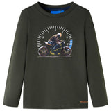 VidaXL Kindershirt mit langen Ärmeln 104 Khaki