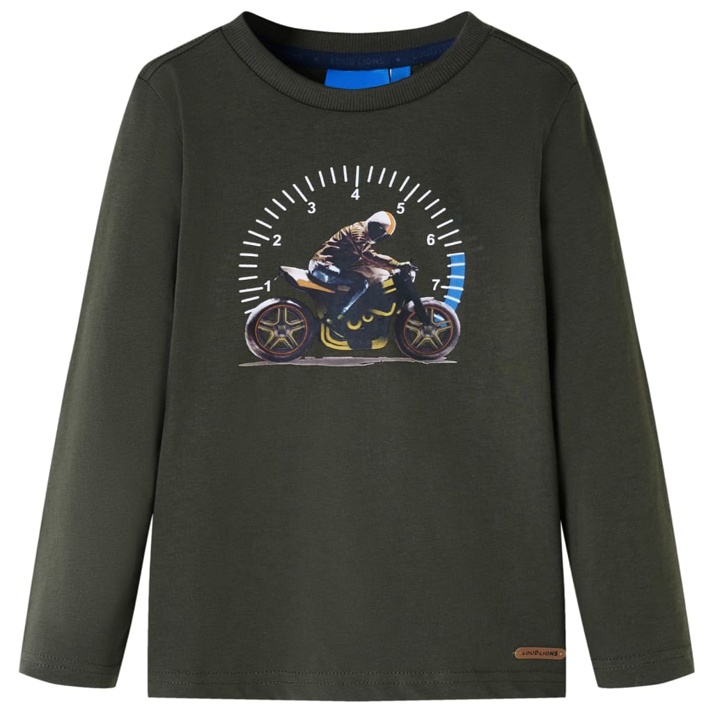 VidaXL Kindershirt mit langen Ärmeln 128 Khaki