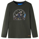 VidaXL Kindershirt mit langen Ärmeln 140 Khaki