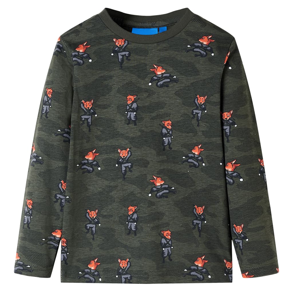 VidaXL Kinderpyjama mit langen Ärmeln 92 Khaki