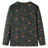 VidaXL Kinderpyjama mit langen Ärmeln 92 Khaki