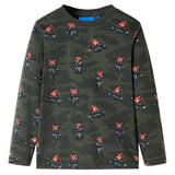 VidaXL Kinderpyjama mit langen Ärmeln 104 Khaki
