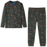 VidaXL Kinderpyjama mit langen Ärmeln 140 Khaki