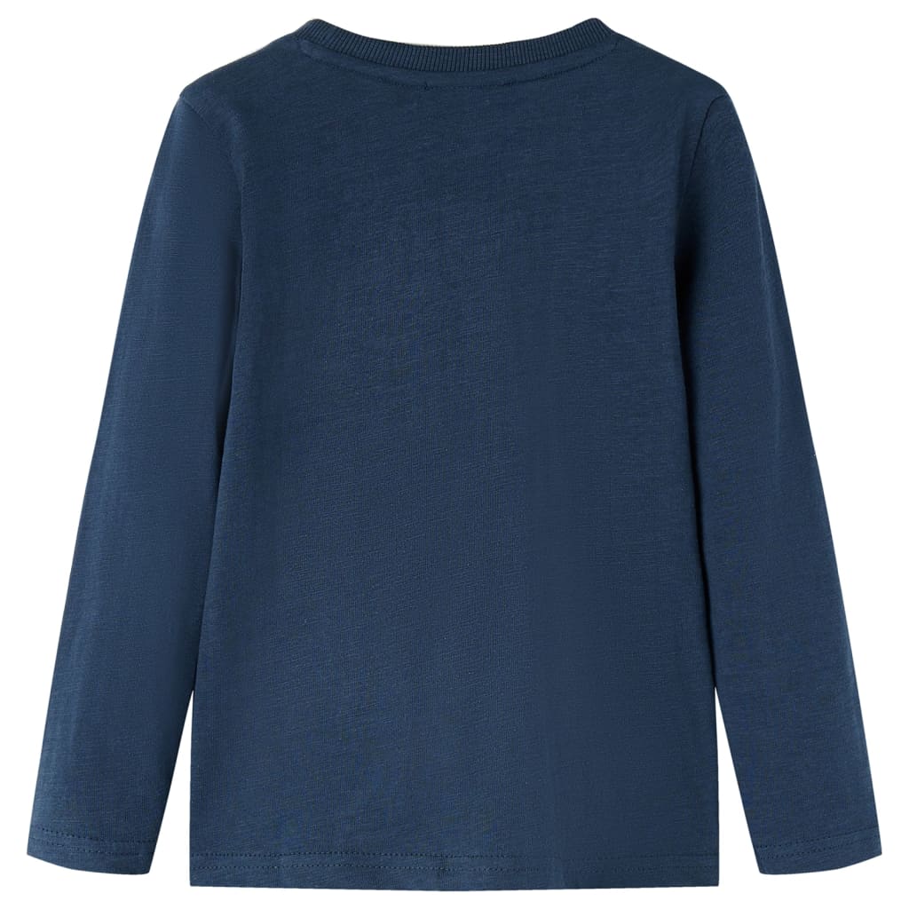 VidaXL Kinderhemd mit langen Ärmeln 92 Marineblau gemischt