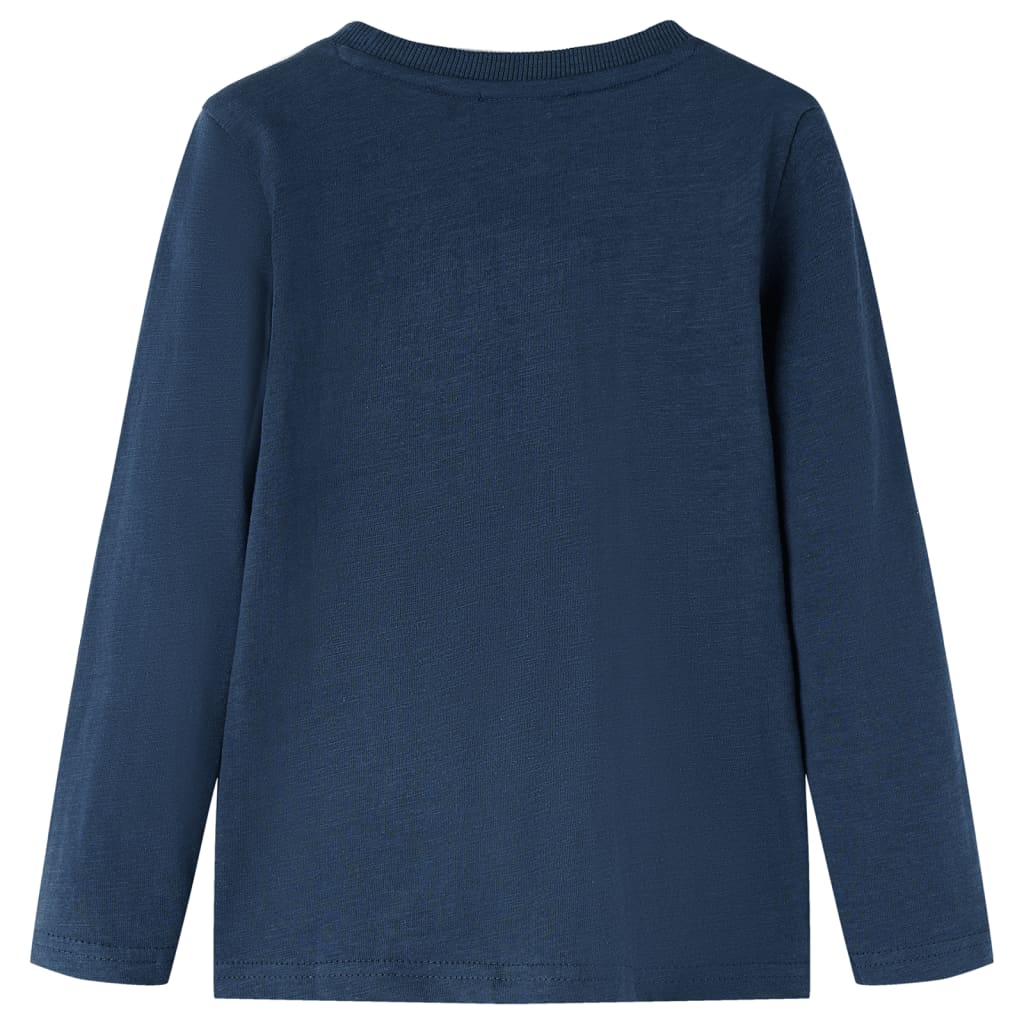 VidaXL Kinderhemd mit langen Ärmeln 128 Marineblau gemischt
