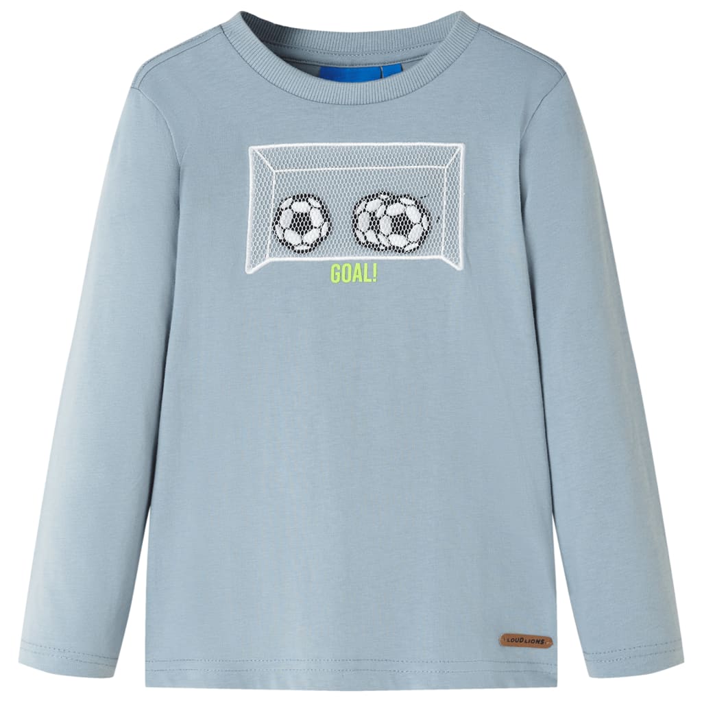 VidaXL Kindershirt mit langen Ärmeln 140 Hellblau