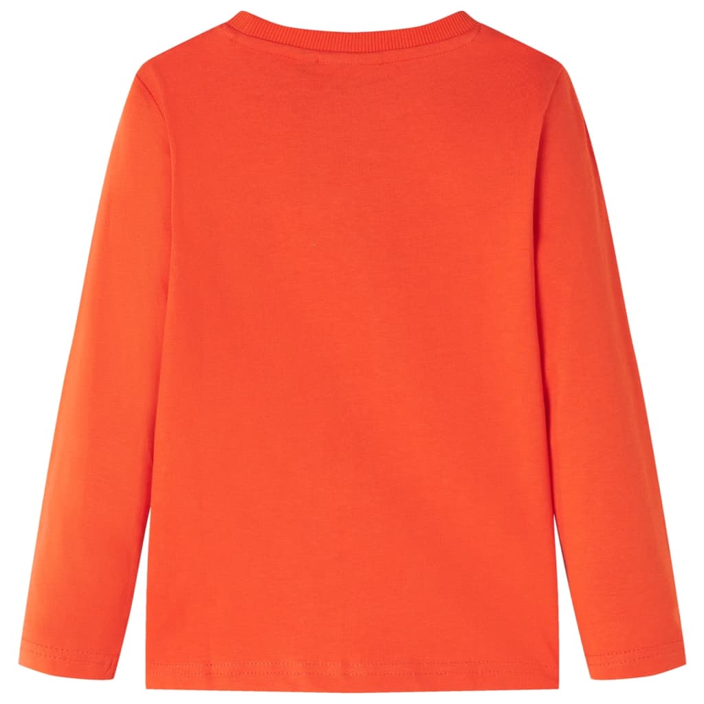 VidaXL Kindershirt mit langen Ärmeln 92 leuchtend orange