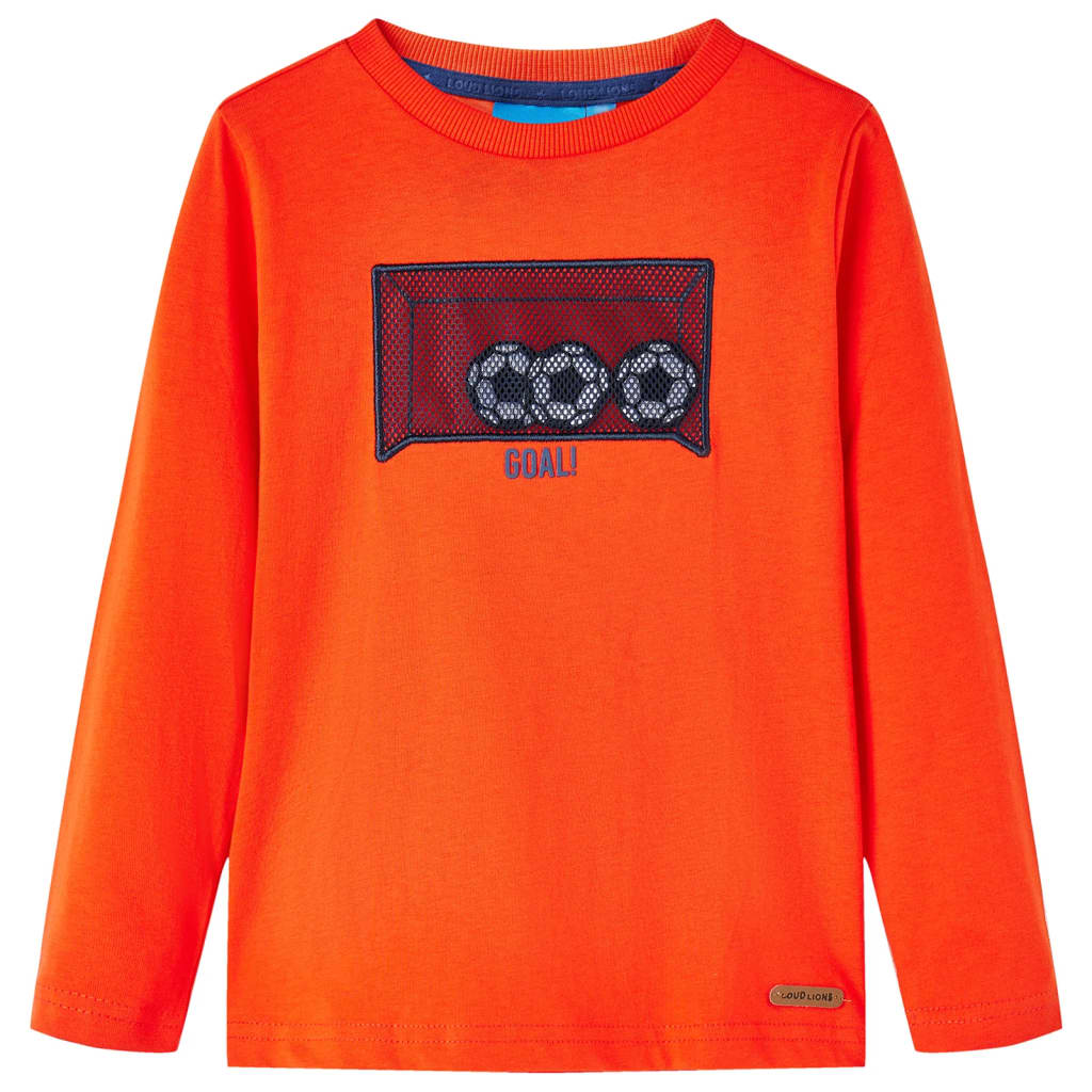 VidaXL Kindershirt mit langen Ärmeln 140 leuchtend orange