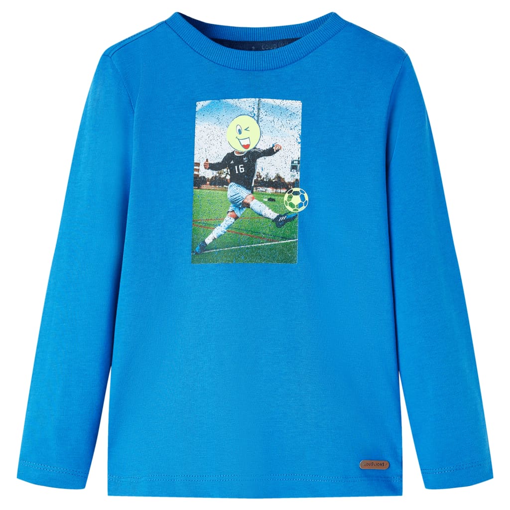 VidaXL Kindershirt mit langen Ärmeln 116 Kobaltblau