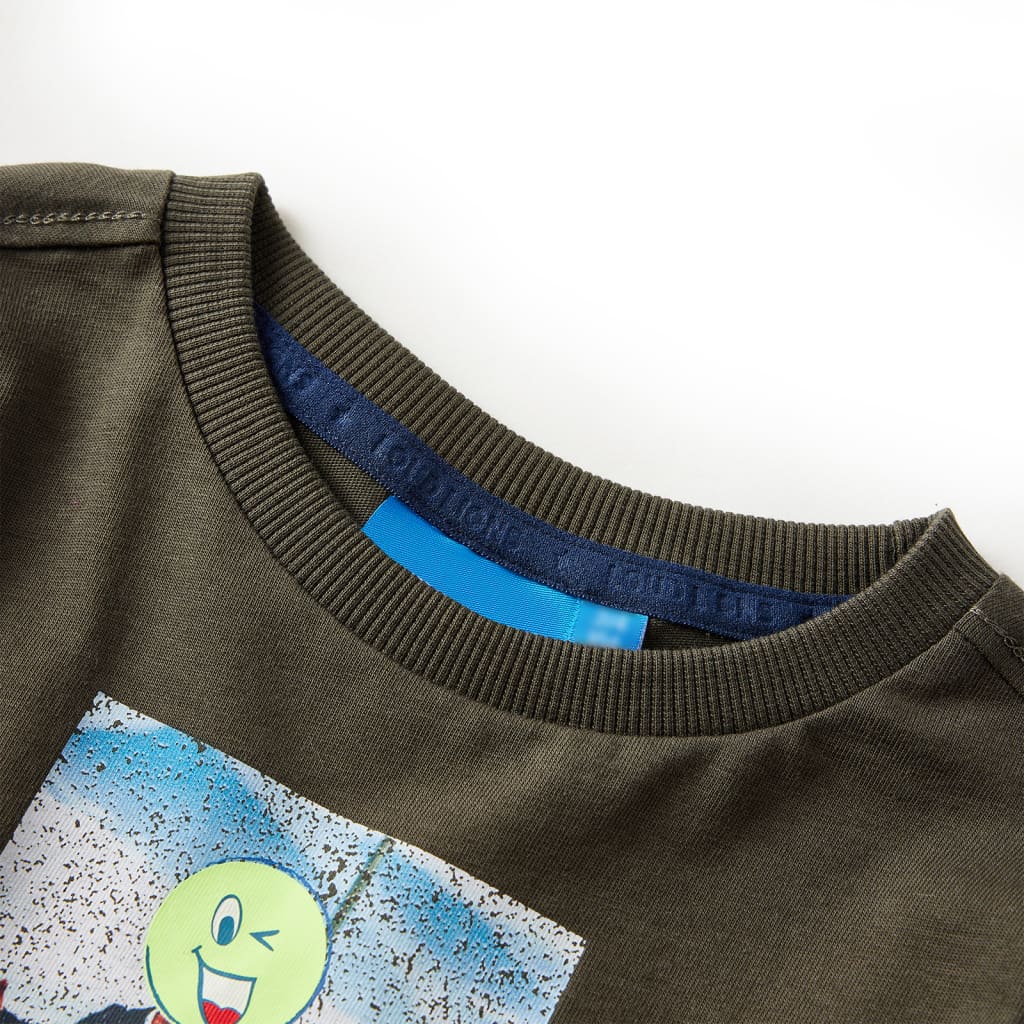 VidaXL Kindershirt mit langen Ärmeln 92 Khaki