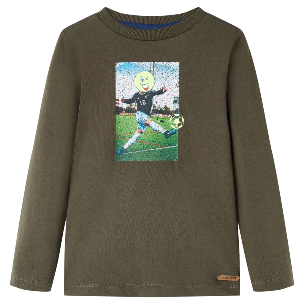VidaXL Kindershirt mit langen Ärmeln 140 Khaki